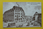 Preview: Ansichtskarte Basel / Hotel Continental / 1910-1930 / Straßenbahn – Kutschen – Bahnhof – Straßenansicht